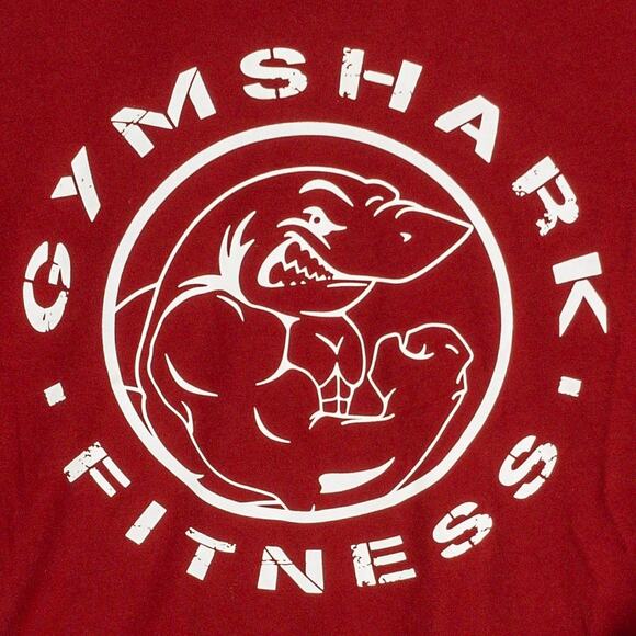 Gymshark T-Shirt Men’s Large Athletic Fit Red Long Sleeve Graphic Legacy Shark - Picture 5 of 10